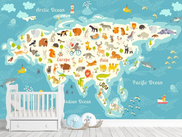 Vesela Mapa Sveta Sa Životinjama Vesela mapa sveta sa životinjama