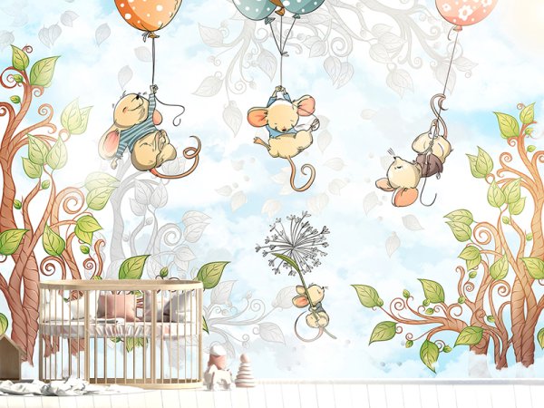 Mali miševi u letu balona